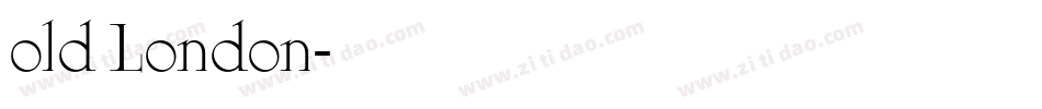 old London字体转换